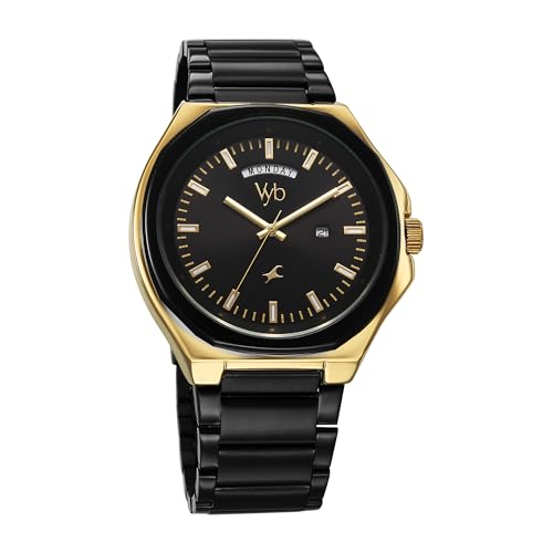 Fastrack Vyb Orion Quartz Analog Black Dial Watch for Men 