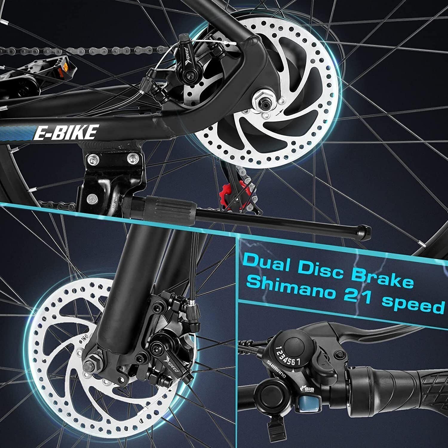 Fat Tyre Foldable Cycles for Adults & Unisex26 * 4T Dual Suspension Shimano Gear Cycle (Black) Inches,Folding Bike, 18 Inches 