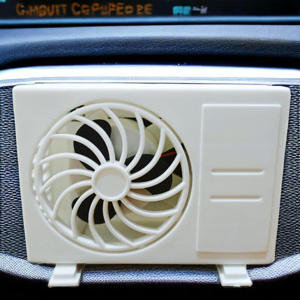 Favoto Solar-Powered Car Air freshner AC design with a built-in Perfume Diffuser (Grey, Cologen) 