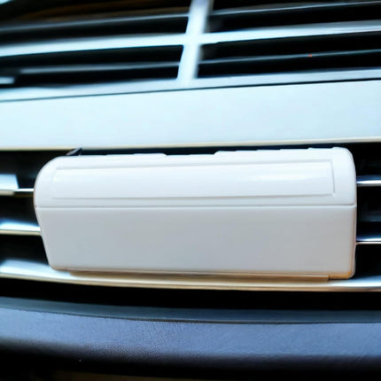 Favoto Solar-Powered Car Air freshner AC design with a built-in Perfume Diffuser (Grey, Cologen) 