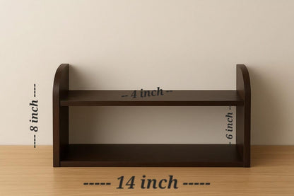 FireBees Modular Kitchen Organizer Rack | Masala Stand for Kitchen Corner | Wooden Rack for Kitchen Storage | Kitchens Rack Stand | Spice Rack Wooden | Counter Top Shelf Organiser 4X14X8 INCH 