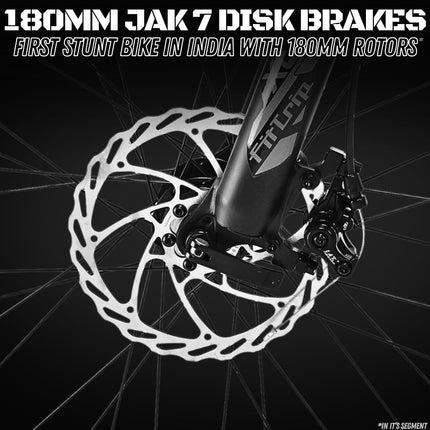 FitTrip Super Dominator 27.5T Stunt MTB | 21 SPD Shimano Gearset | DUALL Crown Suspension | Jak 7 Dual Disk Brakes | Dual Tone Paintjob with Crystals | Stunt Cycle (Mariana Teal Blue) 