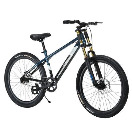 FitTrip Super Dominator Non Gear | 26 Inch Stunt MTB | Imported Double Crown Suspension | 180MM Jak 7 Dual Disk Brakes | Best Single Speed Stunt Cycle (Mariana Teal Blue) 