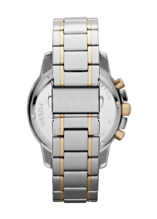 Fossil Analog White Dial Men's Watch-FS4795 Stainless Steel, Multicolor Strap 