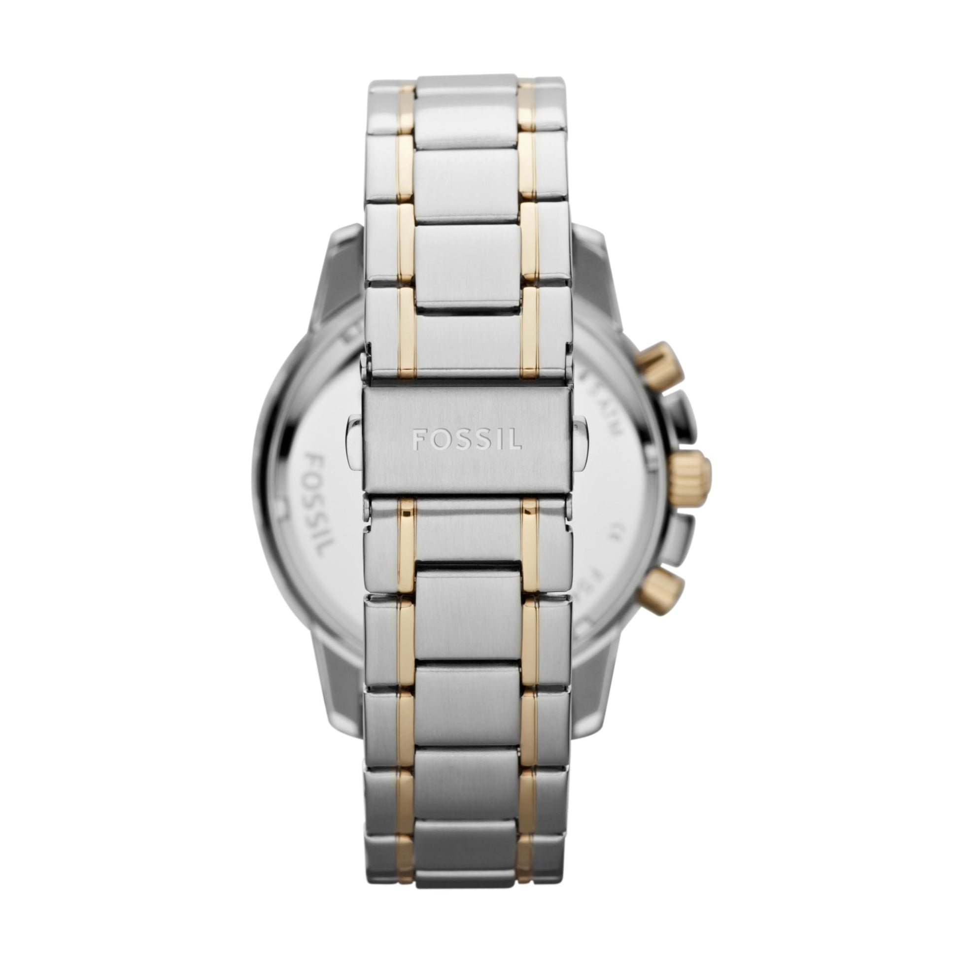 Fossil Analog White Dial Men's Watch-FS4795 Stainless Steel, Multicolor Strap 