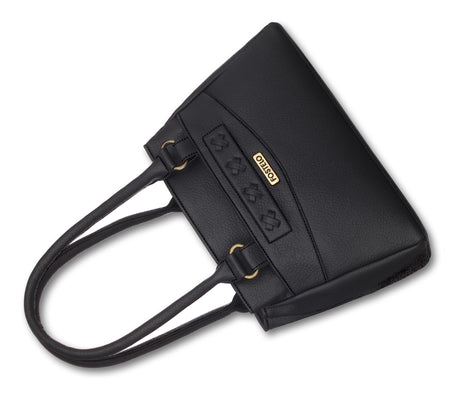 Fostelo Women's Vegan Leather Maria Handbag Shoulder Hobo Bag Ladies Purse (Black) (Large) 