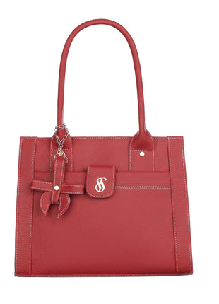 Fostelo Women's Vegan Leather Ocean Side Handbag Shoulder Hobo Bag Ladies Purse (Maroon) (Large) 