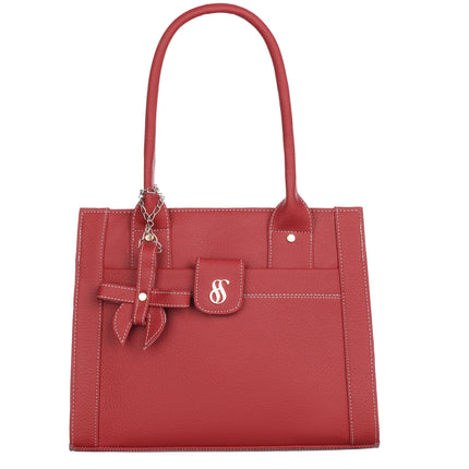 Fostelo Women's Vegan Leather Ocean Side Handbag Shoulder Hobo Bag Ladies Purse (Maroon) (Large) 