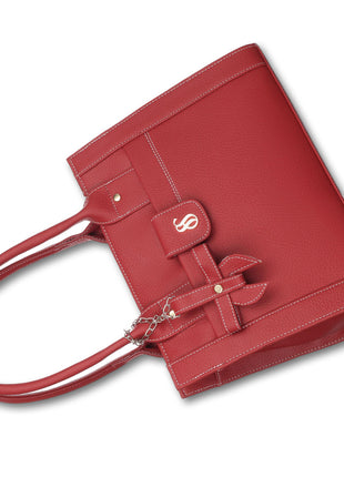 Fostelo Women's Vegan Leather Ocean Side Handbag Shoulder Hobo Bag Ladies Purse (Maroon) (Large) 