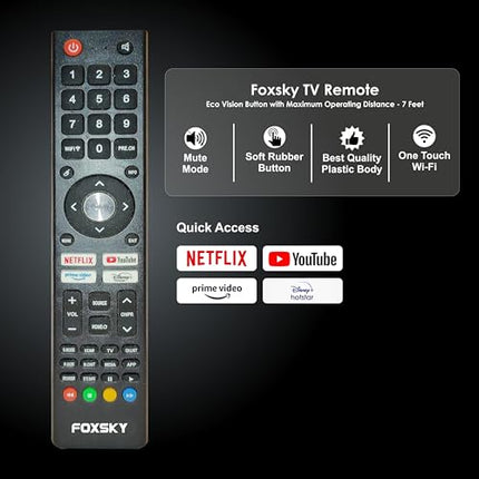 Foxsky 108 cm (43 inches) Full HD Smart LED TV 43FS-VS (Black) 