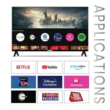 Foxsky 108 cm (43 inches) Full HD Smart LED TV 43FS-VS (Black) 