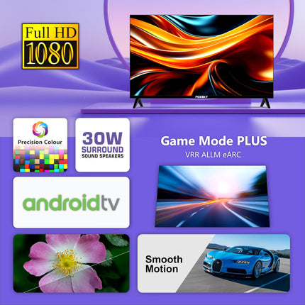 Foxsky 108 cm (43 inches) Full HD Smart LED TV 43FS-VS (Black) 