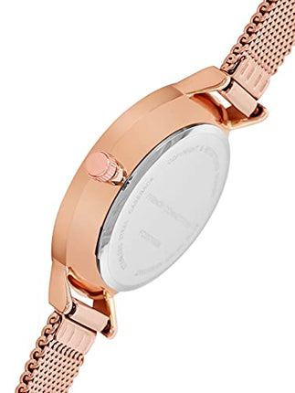 French Connection Stainless Steel Analog Rose Gold Dial Women's Watch-Fc007Rgm 
