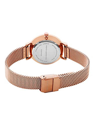 French Connection Stainless Steel Analog Rose Gold Dial Women's Watch-Fc007Rgm 