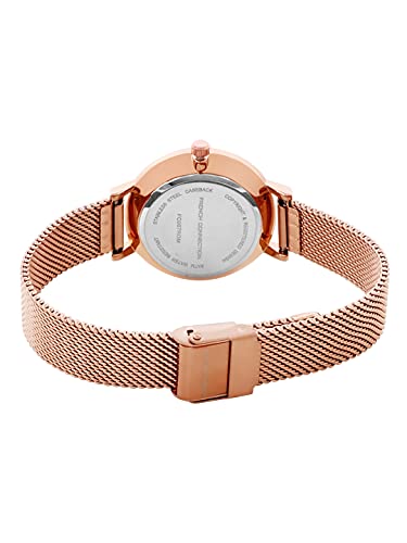 French Connection Stainless Steel Analog Rose Gold Dial Women's Watch-Fc007Rgm 