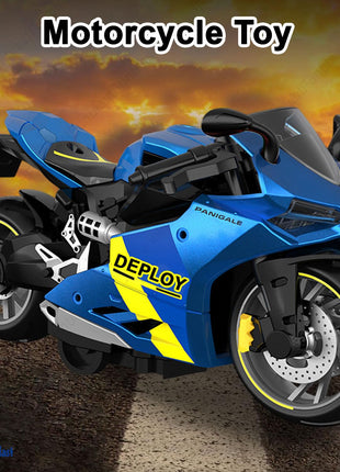 FunBlast Bike Toy for Kids – Motorcycle Toy for Kids, Friction Powered Bike Toy, Motorcycle Toy for Kids, Boys, Realistic Bike Toy, Toy for 3+ Years Old Kids (Blue) 