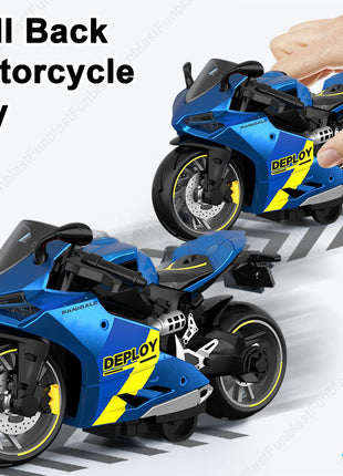 FunBlast Bike Toy for Kids – Motorcycle Toy for Kids, Friction Powered Bike Toy, Motorcycle Toy for Kids, Boys, Realistic Bike Toy, Toy for 3+ Years Old Kids (Blue) 