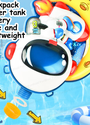 FunBlast Holi Pichkari Water Gun for Kids Boy Girl – Space Theme Water Gun, Powerful High Pressure Tank Spray, Pichkari for Holi Back Holding Tank and Water Gun Kids (2 Liter) 