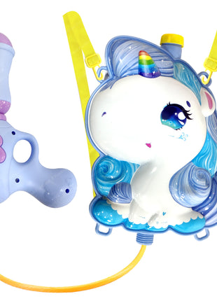 FunBlast Holi Pichkari Water Gun for Kids Boy Girl – Unicorn Theme Water Gun, Powerful High Pressure Tank Spray, Pichkari for Holi Back Holding Tank and Water Gun Kids (1.8 Liter) 