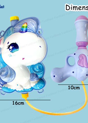 FunBlast Holi Pichkari Water Gun for Kids Boy Girl – Unicorn Theme Water Gun, Powerful High Pressure Tank Spray, Pichkari for Holi Back Holding Tank and Water Gun Kids (1.8 Liter) 