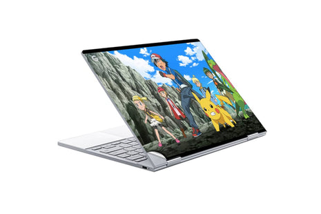 GADGETS WRAP Printed Vinyl Top Only Skin Sticker Decal for Google PixelBook - Pokemon Fight 