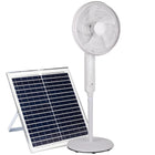 GIGAWATTS HYD-SF818 20W Solar Pedestal Fan Portable and Quiet with High Power Air Delivery 8000mAh Battery (White, 16inch) 
