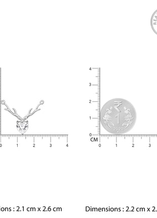 GIVA 925 Silver Anushka Sharma Silver Deer Heart Necklace |Gifts for Girlfriend, Gifts for Women & Girls| With Certificate of Authenticity and 925 Stamp | 6 Month Warranty 