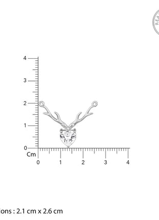 GIVA 925 Silver Anushka Sharma Silver Deer Heart Necklace |Gifts for Girlfriend, Gifts for Women & Girls| With Certificate of Authenticity and 925 Stamp | 6 Month Warranty 