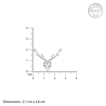 GIVA 925 Silver Anushka Sharma Silver Deer Heart Necklace |Gifts for Girlfriend, Gifts for Women & Girls| With Certificate of Authenticity and 925 Stamp | 6 Month Warranty 