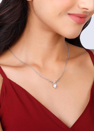 GIVA 925 Silver Anushka Sharma Silver Deer Heart Necklace |Gifts for Girlfriend, Gifts for Women & Girls| With Certificate of Authenticity and 925 Stamp | 6 Month Warranty 