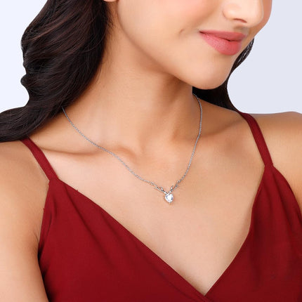GIVA 925 Silver Anushka Sharma Silver Deer Heart Necklace |Gifts for Girlfriend, Gifts for Women & Girls| With Certificate of Authenticity and 925 Stamp | 6 Month Warranty 
