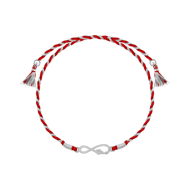 GIVA 925 Silver Infinite Rakhi|Raksha Bandhan Rakhi for Brother | Gift for Men & Boys| With Certificate of Authenticity and 925 Stamp 