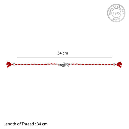 GIVA 925 Silver Krishna Rakhi|Raksha Bandhan Rakhi for Brother | Gift for Men & Boys| With Certificate of Authenticity and 925 Stamp 