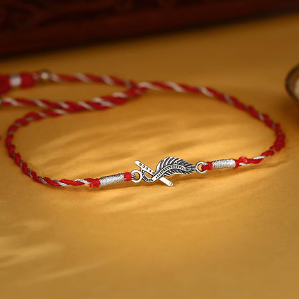 GIVA 925 Silver Krishna Rakhi|Raksha Bandhan Rakhi for Brother | Gift for Men & Boys| With Certificate of Authenticity and 925 Stamp 