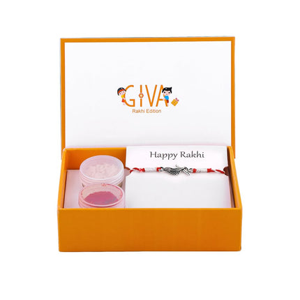 GIVA 925 Silver Krishna Rakhi|Raksha Bandhan Rakhi for Brother | Gift for Men & Boys| With Certificate of Authenticity and 925 Stamp 