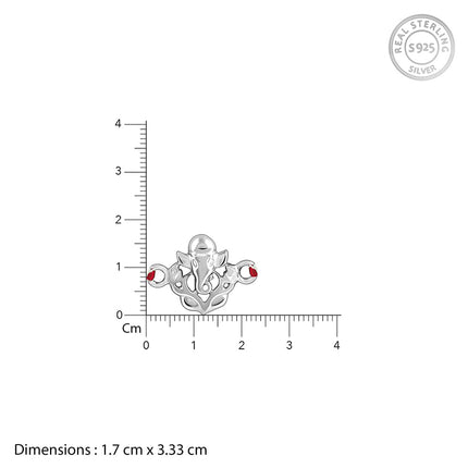 GIVA 925 Silver Leaf Ganesha Rakhi|Raksha Bandhan Rakhi for Brother | Gift for Men & Boys| With Certificate of Authenticity and 925 Stamp 