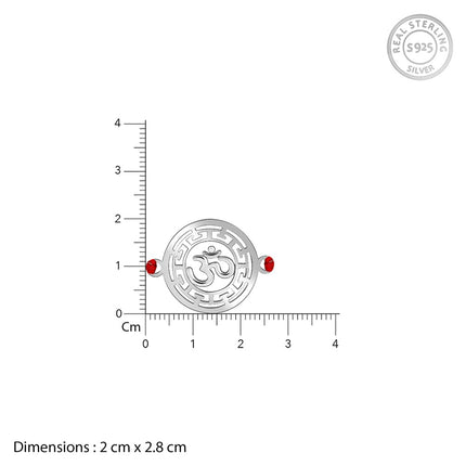 GIVA 925 Silver Protected Om Rakhi|Raksha Bandhan Rakhi for Brother | Gift for Men & Boys| With Certificate of Authenticity and 925 Stamp 