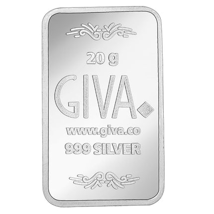 GIVA 999 Sterling Silver Ganesha Bar | Gifts for Women and Men | with Certificate of Authenticity 