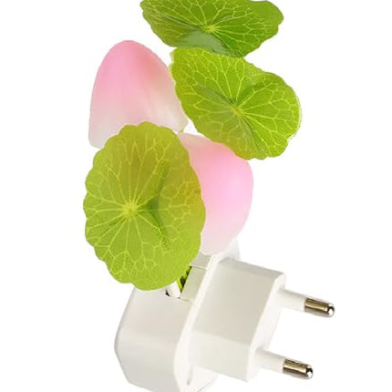 GLUN Magic 3D LED Night Lamp with Plug Smart Sensor auto On/Off and Color Change Mushroom Flowers Beautiful Illumination Home Decoration Lights for Bedroom Corridor (Multicolour) (Single Pack) 