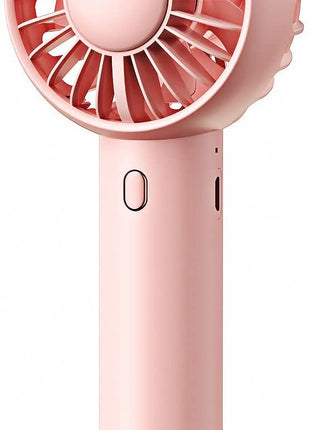 Gaiatop Mini Portable Fan, Powerful Hand Fan Cute Design 3 Speed Personal Small Desk Fan With Base, Lightweight Rechargeable Usb Handheld Fan For Girl, Women, Men, Indoor, Outdoor, 15 Cm, Pink 