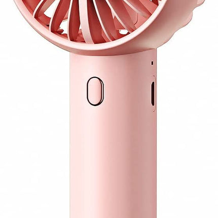 Gaiatop Mini Portable Fan, Powerful Hand Fan Cute Design 3 Speed Personal Small Desk Fan With Base, Lightweight Rechargeable Usb Handheld Fan For Girl, Women, Men, Indoor, Outdoor, 15 Cm, Pink 