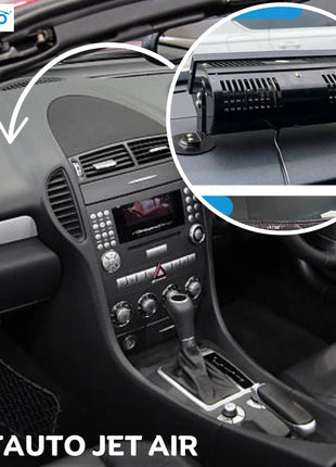 Geomex Jet Air Car Fan Fitted Universally, Car Dashboard Air Conditioning Blower 12V, 2 Speed Cooling. Perfect For Hot Summer Days With Powerful Ventilation and Exhaust. 