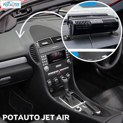 Geomex Jet Air Car Fan Fitted Universally, Car Dashboard Air Conditioning Blower 12V, 2 Speed Cooling. Perfect For Hot Summer Days With Powerful Ventilation and Exhaust. 