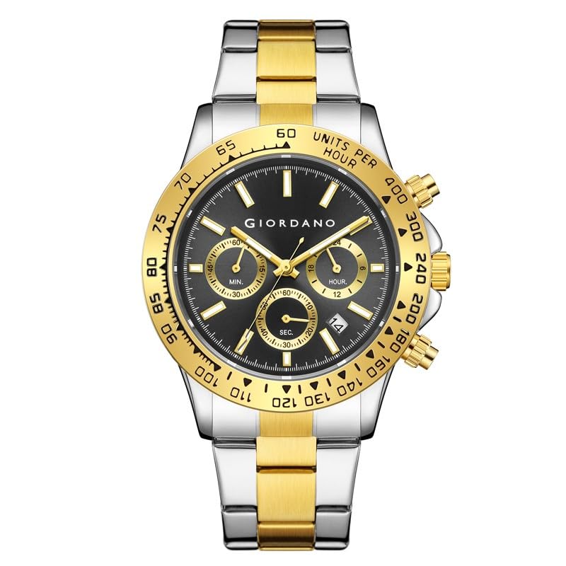 Giordano Premium Multifunctional Wrist Watch for Men with Stainless Steel Strap and Luminescent Hands - GZ-50116 