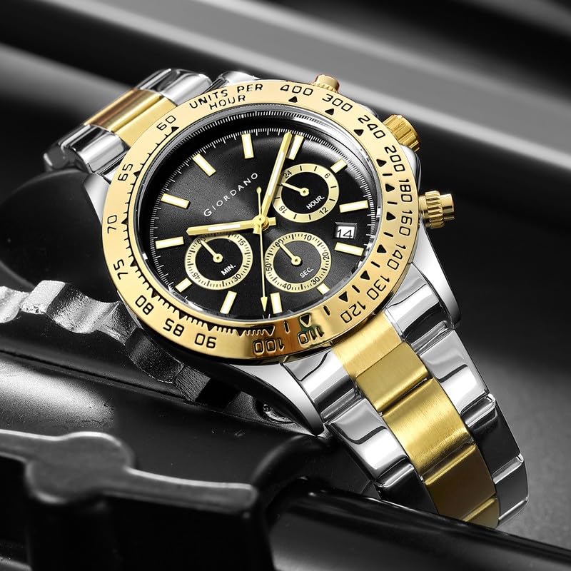 Giordano Premium Multifunctional Wrist Watch for Men with Stainless Steel Strap and Luminescent Hands - GZ-50116 
