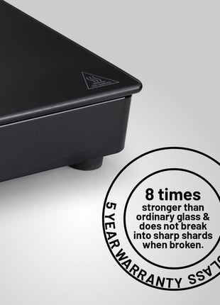 Glen 4 Burner Ultra Slim Auto Ignition Premium Gas Stove | 8 MM Toughened Glass Top | Black | Forged Brass Burners | Warranty 2 Years Standard (BH1074USBL75_1) 