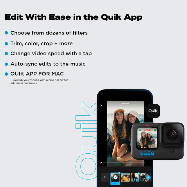 GoPro HERO12 Waterproof Action Camera with Front & Rear LCD Screens, 5.3K60 Ultra HD Video, HyperSmooth 6.0 + AutoBoost, Live Streaming with Enduro Battery (1-Yr International + 1-Yr India Warranty) 