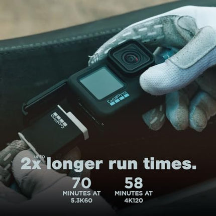 GoPro HERO12 Waterproof Action Camera with Front & Rear LCD Screens, 5.3K60 Ultra HD Video, HyperSmooth 6.0 + AutoBoost, Live Streaming with Enduro Battery (1-Yr International + 1-Yr India Warranty) 