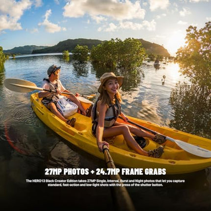 GoPro HERO13 Black Special Bundle Includes - HERO13 Black Camera, Handler, 2-Enduro Batteries, 2-Curved Adhesive Mounts, 64GB MicroSD Card, Hard Carrying Case(1-Yr International+1-Yr India Warranty) 