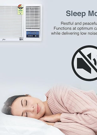 Godrej 1.5 Ton 3 Star, Turbo Mode Window AC (Copper, Anti-Dust Filter, Anti-Freeze Thermostat, 2024 Model, AC 1.5T WFC 18UTC3-WWB Window, White) 